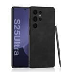 For Samsung Galaxy S25 Ultra 5G GKK Skin-feeling Frosted Leather Phone Case, Not Included Pen(Frosted Black)