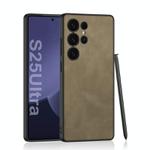For Samsung Galaxy S25 Ultra 5G GKK Skin-feeling Frosted Leather Phone Case, Not Included Pen(Frosted Brown)