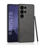 For Samsung Galaxy S25 Ultra 5G GKK Skin-feeling Frosted Leather Phone Case, Not Included Pen(Frosted Grey)