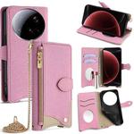For Xiaomi 15 Ultra Crossbody Chain Fishtail Litchi Leather Phone Case(Pink)