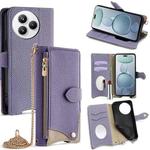 For Xiaomi Civi 5 Pro Crossbody Chain Fishtail Litchi Leather Phone Case(Purple)