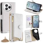 For Xiaomi Civi 5 Pro Crossbody Chain Fishtail Litchi Leather Phone Case(White)