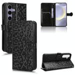 For Samsung Galaxy S25 5G Honeycomb Dot Texture Leather Phone Case(Black)