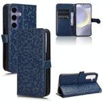 For Samsung Galaxy S25 5G Honeycomb Dot Texture Leather Phone Case(Blue)