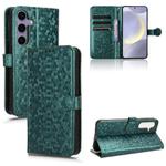 For Samsung Galaxy S25 5G Honeycomb Dot Texture Leather Phone Case(Green)
