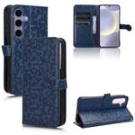 For Samsung Galaxy S25+ 5G Honeycomb Dot Texture Leather Phone Case(Blue)