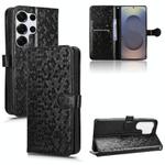For Samsung Galaxy S25 Ultra 5G Honeycomb Dot Texture Leather Phone Case(Black)