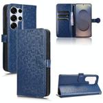 For Samsung Galaxy S25 Ultra 5G Honeycomb Dot Texture Leather Phone Case(Blue)
