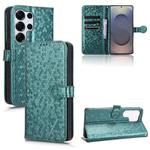 For Samsung Galaxy S25 Ultra 5G Honeycomb Dot Texture Leather Phone Case(Green)