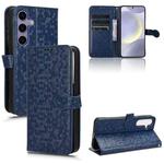 For Samsung Galaxy S25 FE 5G Honeycomb Dot Texture Leather Phone Case(Blue)