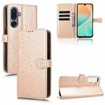 For Samsung Galaxy M36 5G Honeycomb Dot Texture Leather Phone Case(Gold)