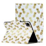 For iPad Pro 11 inch (2020) Painted Pattern Horizontal Flip Leather Tablet Case with Holder(Pineapple)