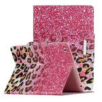 For iPad 4 / 3 / 2 Painted Pattern Horizontal Flip Leather Case with Holder(Leopard Powder Sand)
