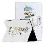 For iPad 4 / 3 / 2 Painted Pattern Horizontal Flip Leather Case with Holder(Cat Back View)