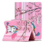For iPad Mini 4 / 3 / 2 / 1 Painted Pattern Horizontal Flip Leather Case with Holder(Sakura Unicorn)