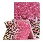 For iPad Mini (2019) Painted Pattern Horizontal Flip Leather Case with Holder(Leopard Powder Sand)