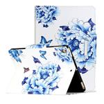 For iPad 5 Painted Pattern Horizontal Flip Leather Case with Holder(Blue and White Porcelain Butterfly)