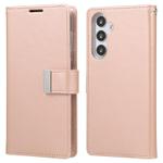 For Samsung Galaxy S25 5G GOOSPERY RICH DIARY Crazy Horse Texture Leather Phone Case(Rose Gold)