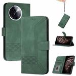 For vivo Y200i Cubic Skin Feel Flip Leather Phone Case(Green)