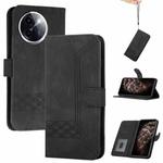 For vivo Y200i Cubic Skin Feel Flip Leather Phone Case(Black)