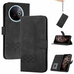 For vivo Y39 5G Cubic Skin Feel Flip Leather Phone Case(Black)