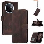 For vivo Y39 5G Cubic Skin Feel Flip Leather Phone Case(Brown)