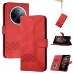 For vivo iQOO Z10 / T4 / Y300 Pro Cubic Skin Feel Flip Leather Phone Case(Red)
