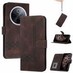 For vivo iQOO Z10 / T4 / Y300 Pro Cubic Skin Feel Flip Leather Phone Case(Brown)