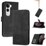 For vivo Y400 Pro 5G Cubic Skin Feel Flip Leather Phone Case(Black)