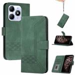 For Itel A90 Cubic Skin Feel Flip Leather Phone Case(Green)