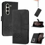 For Itel A95 5G Cubic Skin Feel Flip Leather Phone Case(Black)
