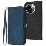For vivo Y200i Side Buckle Double Fold Hand Strap Leather Phone Case(Royal Blue)
