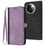 For vivo Y200i Side Buckle Double Fold Hand Strap Leather Phone Case(Purple)