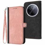 For vivo iQOO Z10 / T4 / Y300 Pro Side Buckle Double Fold Hand Strap Leather Phone Case(Pink)