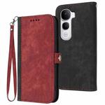For vivo Y400 Pro 5G Side Buckle Double Fold Hand Strap Leather Phone Case(Red)