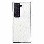 For Samsung Galaxy Z Fold Special Impression Camellia Pattern Protective Phone Case(White)