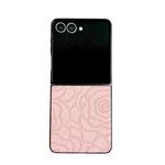 For Samsung Galaxy Z Flip7 5G Impression Camellia Pattern Protective Phone Case(Pink)