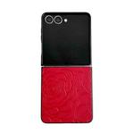 For Samsung Galaxy Z Flip7 5G Impression Camellia Pattern Protective Phone Case(Red)