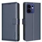 For OPPO Reno13 F 5G Litchi Texture RFID Anti-theft Leather Phone Case(Blue)
