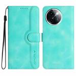 For vivo Y200i Heart Pattern Skin Feel Leather Phone Case(Light Blue)
