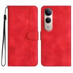 For vivo V50 Lite 4G / 5G Heart Pattern Skin Feel Leather Phone Case(Red)