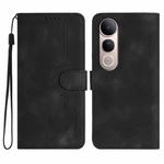 For vivo V50 Lite 4G / 5G Heart Pattern Skin Feel Leather Phone Case(Black)