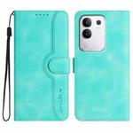 For vivo Y29 4G Heart Pattern Skin Feel Leather Phone Case(Light Blue)