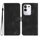 For vivo Y29 4G Heart Pattern Skin Feel Leather Phone Case(Black)