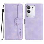 For vivo Y29 4G Heart Pattern Skin Feel Leather Phone Case(Purple)