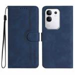 For vivo Y29 4G Heart Pattern Skin Feel Leather Phone Case(Royal Blue)