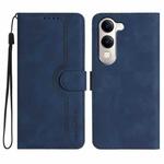 For vivo Y29s 5G / Y04 4G Global Heart Pattern Skin Feel Leather Phone Case(Royal Blue)