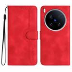 For vivo X200 Ultra Heart Pattern Skin Feel Leather Phone Case(Red)