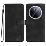 For vivo iQOO Z10 / T4 / Y300 Pro Heart Pattern Skin Feel Leather Phone Case(Black)