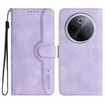 For vivo iQOO Z10 / T4 / Y300 Pro Heart Pattern Skin Feel Leather Phone Case(Purple)